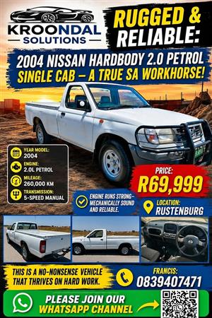 2004 Nissan Hardbody 2.0 Petrol Single Cab