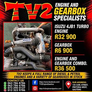 Isuzu 4JB1 Turbo ENGINE AND GEARBOX COMBO. COMPLETE. STARTED