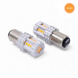 SMD LED Replacement Bulb - Type: 1156 Double Contact Orange (Pair)