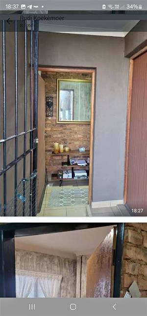 Een slaapkamer woonstel te huur vir een persoon wat nie rook nie.