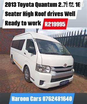  2013 Toyota Quantum 2.7i High roof 16 Seater