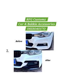 F30 Msport gloss black splitters and canards