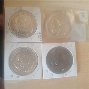 South Africa Silver 5 Shilling Coins 