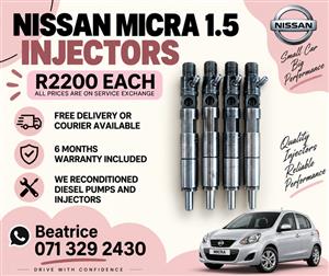 NISSAN MICRA 1.5 INJECTORS FOR SALE WITH WARRANTY 