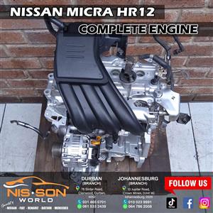 NISSAN MICRA HR12 COMPLETE ENGINE