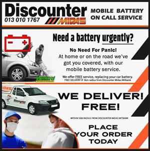 Mobile Battery On-Call Service now available at Discounter Midas!