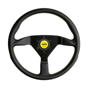 Momo 11111785BKYER Montecarlo Black & Yellow 350mm Leather Sport Steering Wheel
