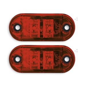 Universal Cressida Red Oval LED Side Marker - 65x27mm (pair)