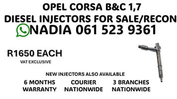 OPEL CORSA B&C 1,7 DIESEL INJECTORS FOR SALE OR RECON