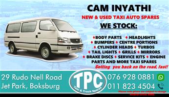 We Stock New and Used Taxi Auto Spares For CAM Inyathi - For Sale at TPC
