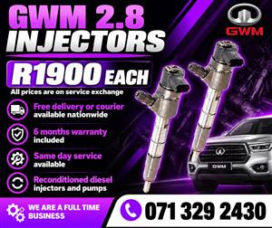 GWM 2.8 INJECTORS FOR SALE WITH WARRANTY INCLUDED 