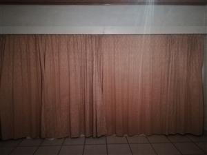 4 x curtains golden embossed curtains 