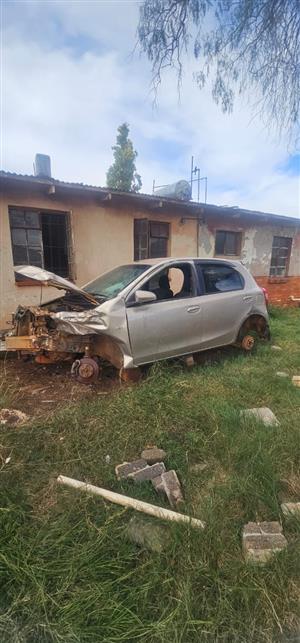 Toyota Etios 2014 Hatch back with 2NR engine stripping for spares Code 2