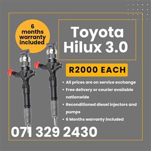TOYOTA HILUX 3.0 INJECTORS FOR SALE WITH WARRANTY