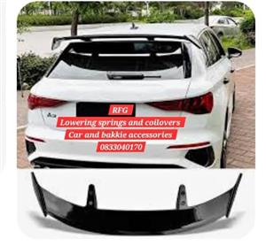 Gloss black universal roof spoilers 