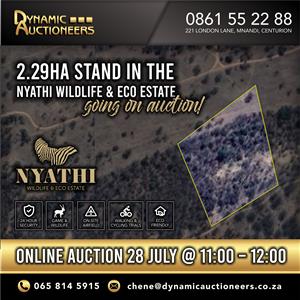 2.29HA STAND IN THE NYATHI WILDLIFE & ECO ESTATE ON AUCTION