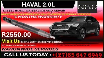 HAVAL 2L DIESEL INJECTORS