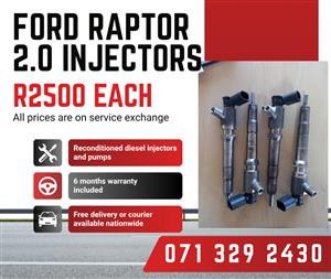 FORD RAPTOR 2.0 INJECTORS FOR SALE WITH WARRANTY 