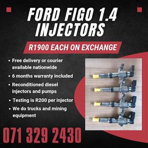 FORD FIGO 1.4 INJECTORS FOR SALE WITH WARRANTY 