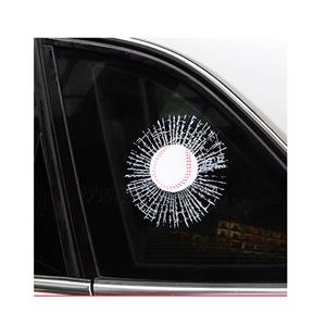 3D Simulation Baseball Window Crack Sticker Set