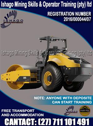 Roller compactor  mining training machine skills at Rustenburg 