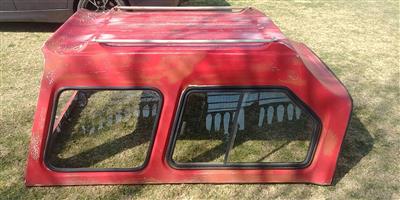 Red Volkswagen VW Caddy Canopy
