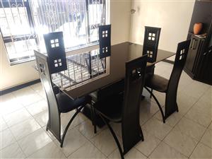 Dining table complete with x6 chairs complete set