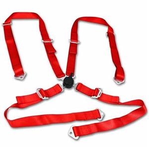 Safety Belt 3 inch 4 Point Red