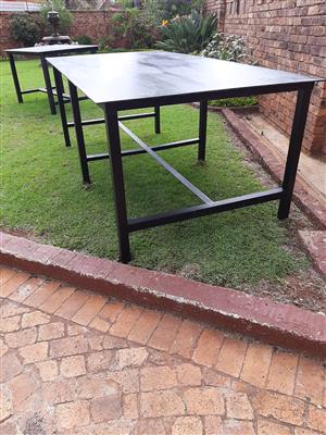 Heavy Duty work bench 2.4m long solid steel.