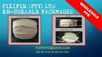 Reusable 3 ply handmade face mask