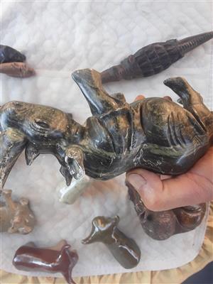 Vintage rhino ornament