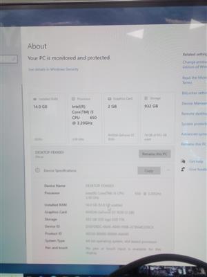 Complete desktop computer 