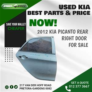 2012 KIA PICANTO RIGHT REAR DOOR