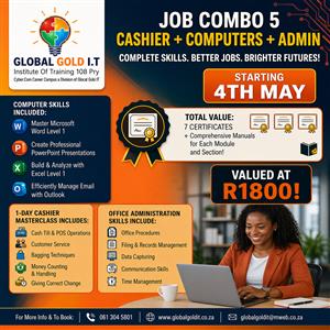 Job Combo 5- Computers + Cashier + Admin Training