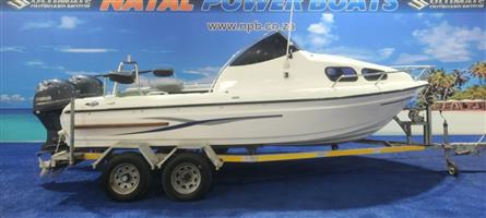 SWIFT 190 CABIN WETDECK ON TRAILER 2 X 70 HP YAMAHA 4 STROKES 