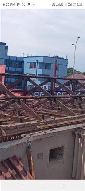 Demolition, ruble removal and stripping of old building materials 