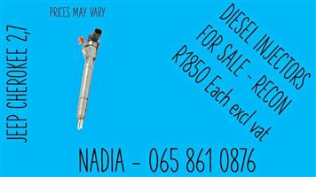 JEEP CHEROKEE 2,7 DIESEL INJECTORS FOR SALE WE SELL ON EXCHANGE OR RECON