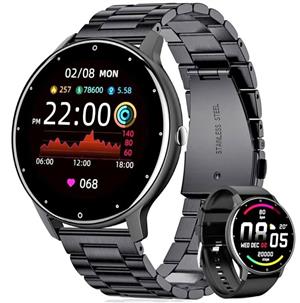 Smart watch for men Magnetic Stainless Steel Band - BLACK