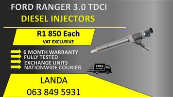 FORD RANGER 3.0 TDCI BT50 DIESEL INJECTORS FOR SALE OR RECON WITH WARRANTY      