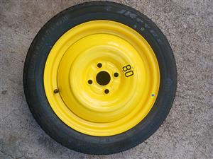 SPACE SAVER RIM WITH TYRE NEW 135 70 15 INCH