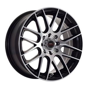 15″ A-Line Octane 4/100 & 4/108 Black Machine Face Alloy Wheels