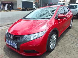 2012 Honda Civic 1.8 Elegance 5dr Red Color Manual, Petrol, Reverse camera, 95000km 