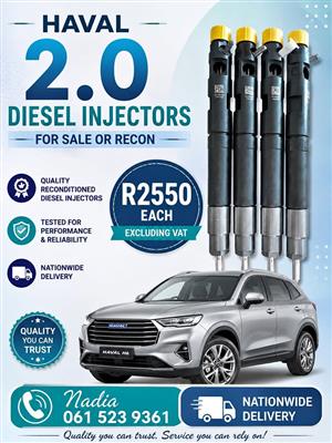 HAVAL 2,0 DIESEL INJECTORS FOR SALE OR RECON