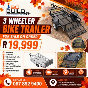 3-Wheeler Bike Trailer for sale on order