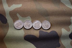SOUTH AFRICAN 20 CENTS COIN: FOR A COLLECTOR 4 PIECES