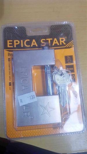 EPICA STAR  BRASS BLOCK PADLOCK 100MM