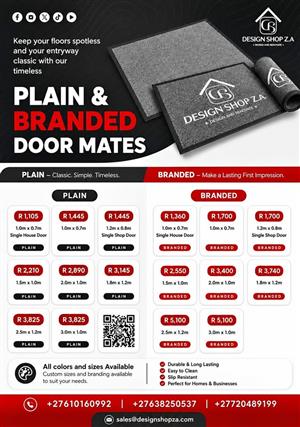 Plain and branded Door mates 