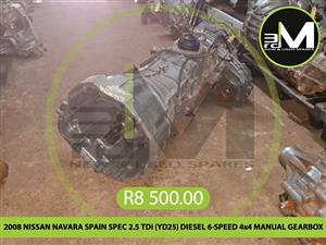 2008 NISSAN NAVARA SPAIN SPEC 2.5 TDi (YD25) DIESEL 6-SPEED 4x4 MANUAL GEARBOX