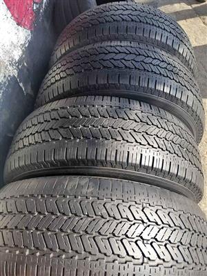 4 X 265/70/16 General Grabber A/W tyres with good threads for sell