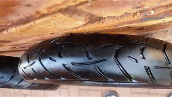BMW R1150GS tyres: (150/70 R17 &; 110/80 R19 Metzeler Tourance Next)